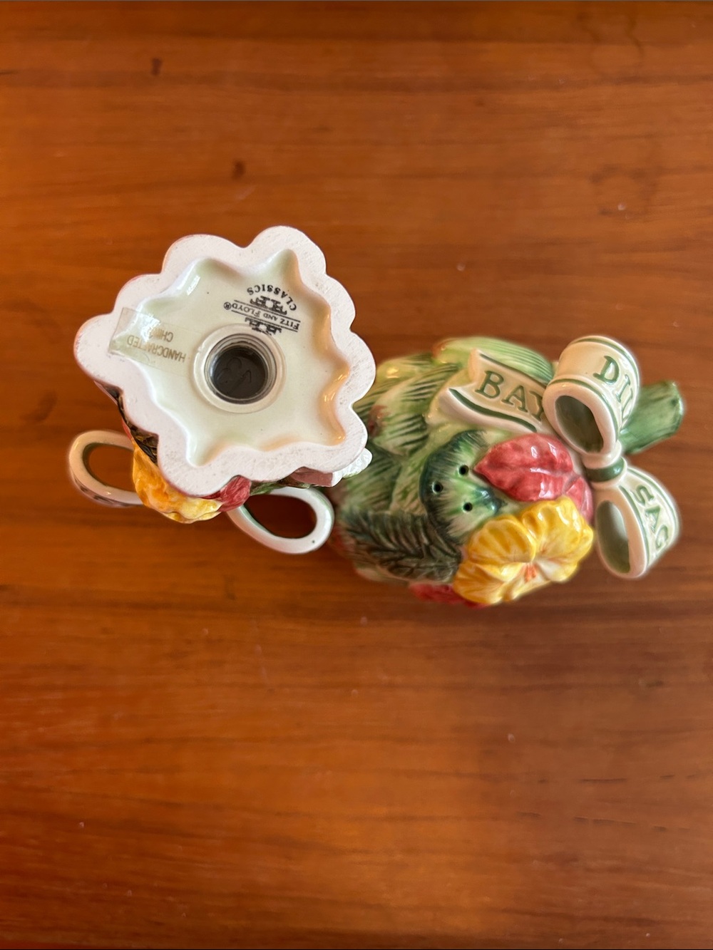 Vintage Fitz & Floyd Garden Seasoning Salt & Pepper Shakers. - Picture 7 of 7